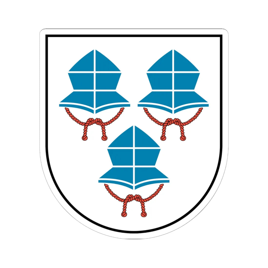 DEU Landshut COA (Germany) (Coat of Arms) STICKER Vinyl Kiss-Cut Decal 6 Inch White - The Sticker Space