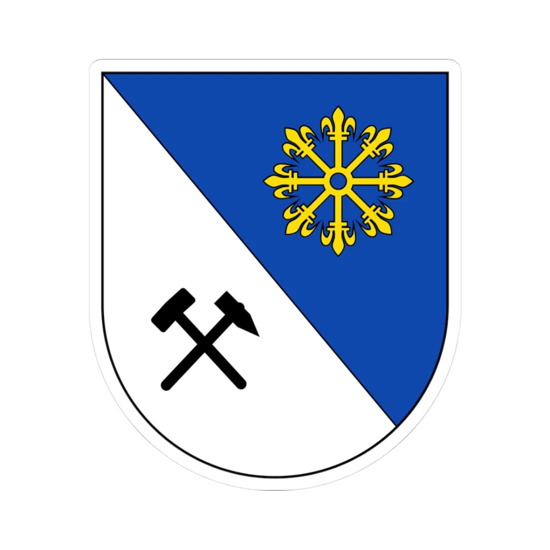 DEU Landsweiler-Reden COA (Germany) (Coat of Arms) STICKER Vinyl Kiss-Cut Decal 3 Inch White - The Sticker Space