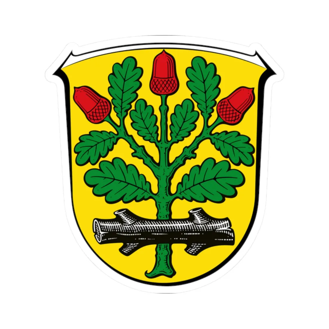 DEU Langen Hessen COA (Germany) (Coat of Arms) STICKER Vinyl Kiss-Cut Decal 2 Inch White - The Sticker Space