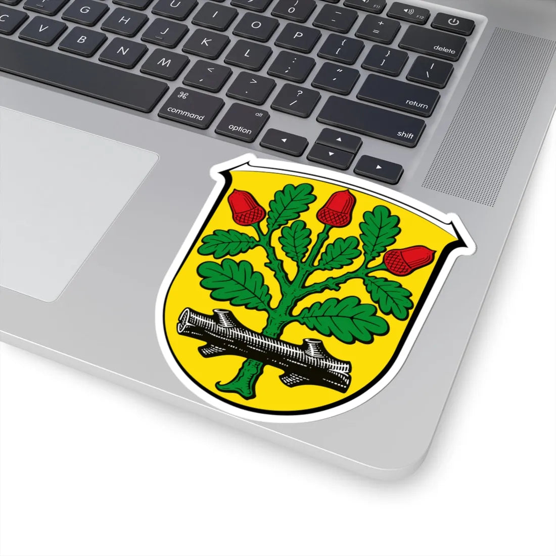 DEU Langen Hessen COA (Germany) (Coat of Arms) STICKER Vinyl Kiss-Cut Decal - The Sticker Space