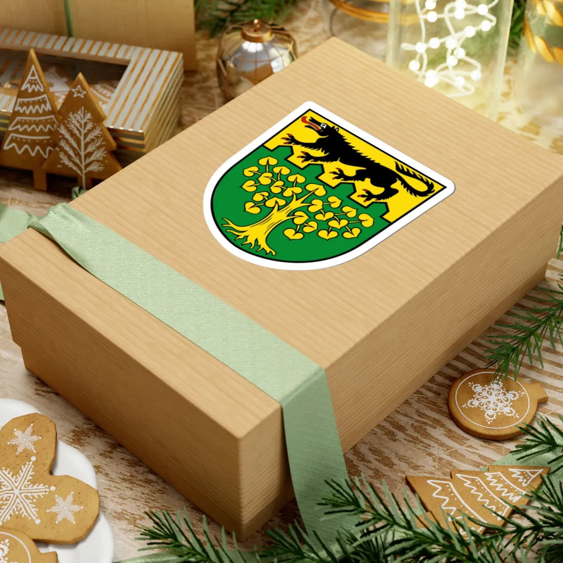 DEU Langenwolschendorf COA (Germany) (Coat of Arms) STICKER Vinyl Kiss-Cut Decal - The Sticker Space