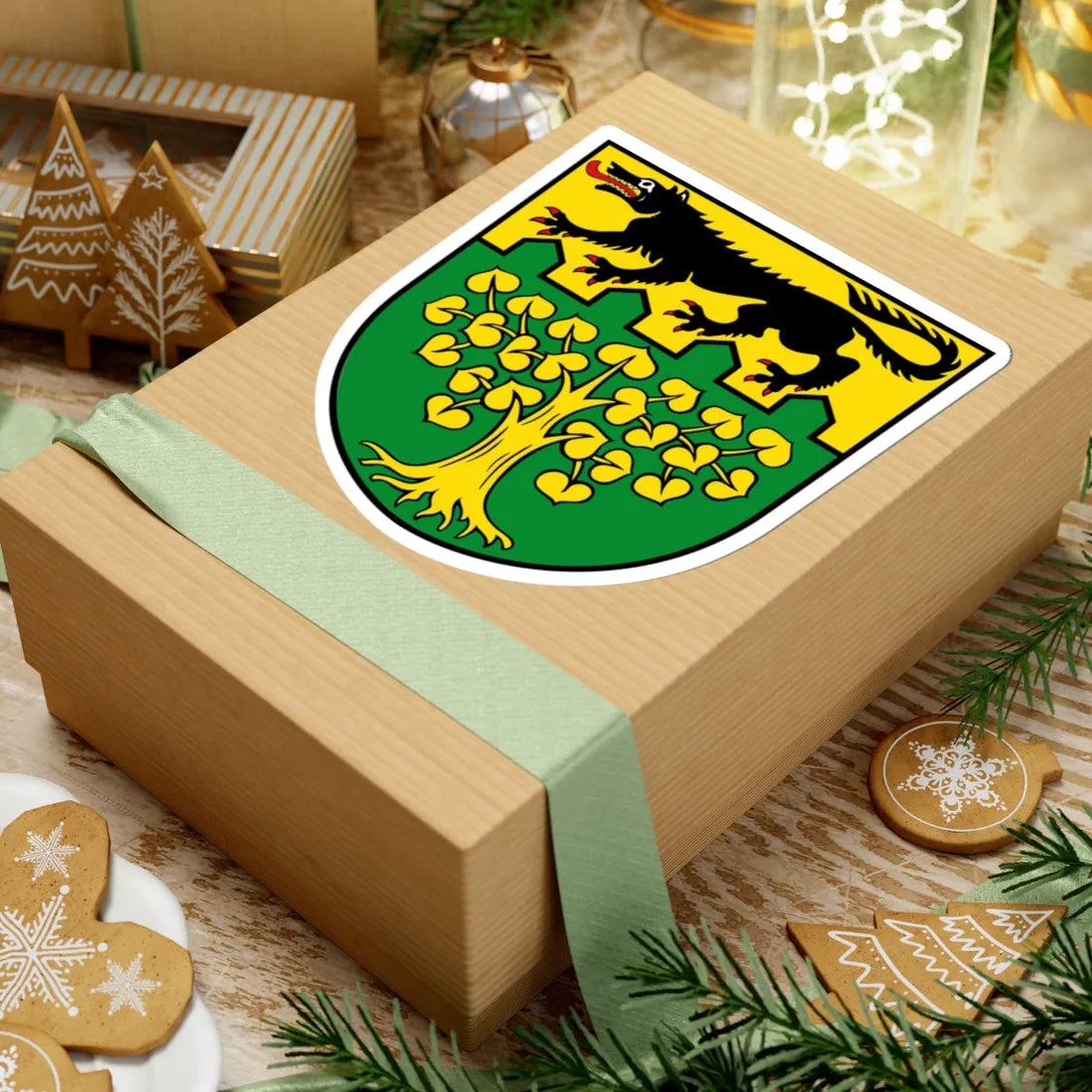 DEU Langenwolschendorf COA (Germany) (Coat of Arms) STICKER Vinyl Kiss-Cut Decal - The Sticker Space