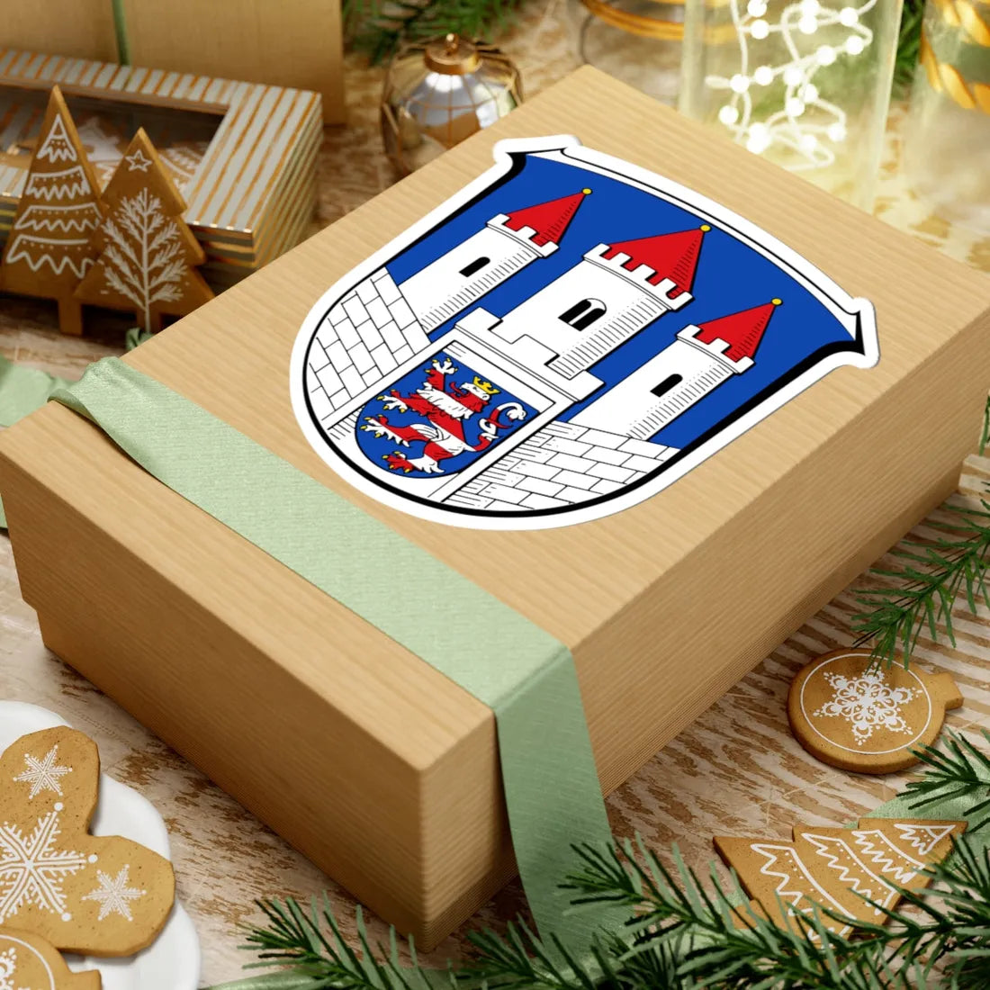 DEU Liebenau Hessen COA (Germany) (Coat of Arms) STICKER Vinyl Kiss-Cut Decal - The Sticker Space