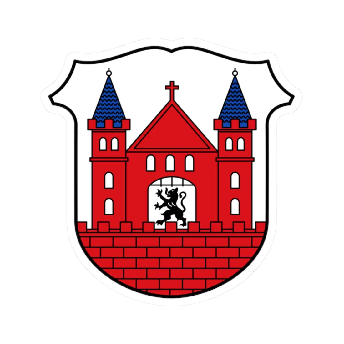 DEU Lommatzsch COA (Germany) (Coat of Arms) STICKER Vinyl Kiss-Cut Decal 2 Inch White - The Sticker Space