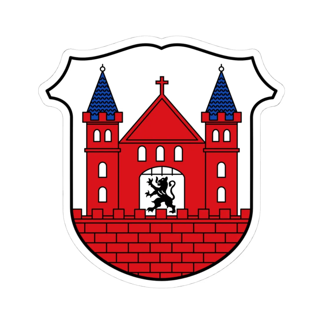 DEU Lommatzsch COA (Germany) (Coat of Arms) STICKER Vinyl Kiss-Cut Decal - The Sticker Space