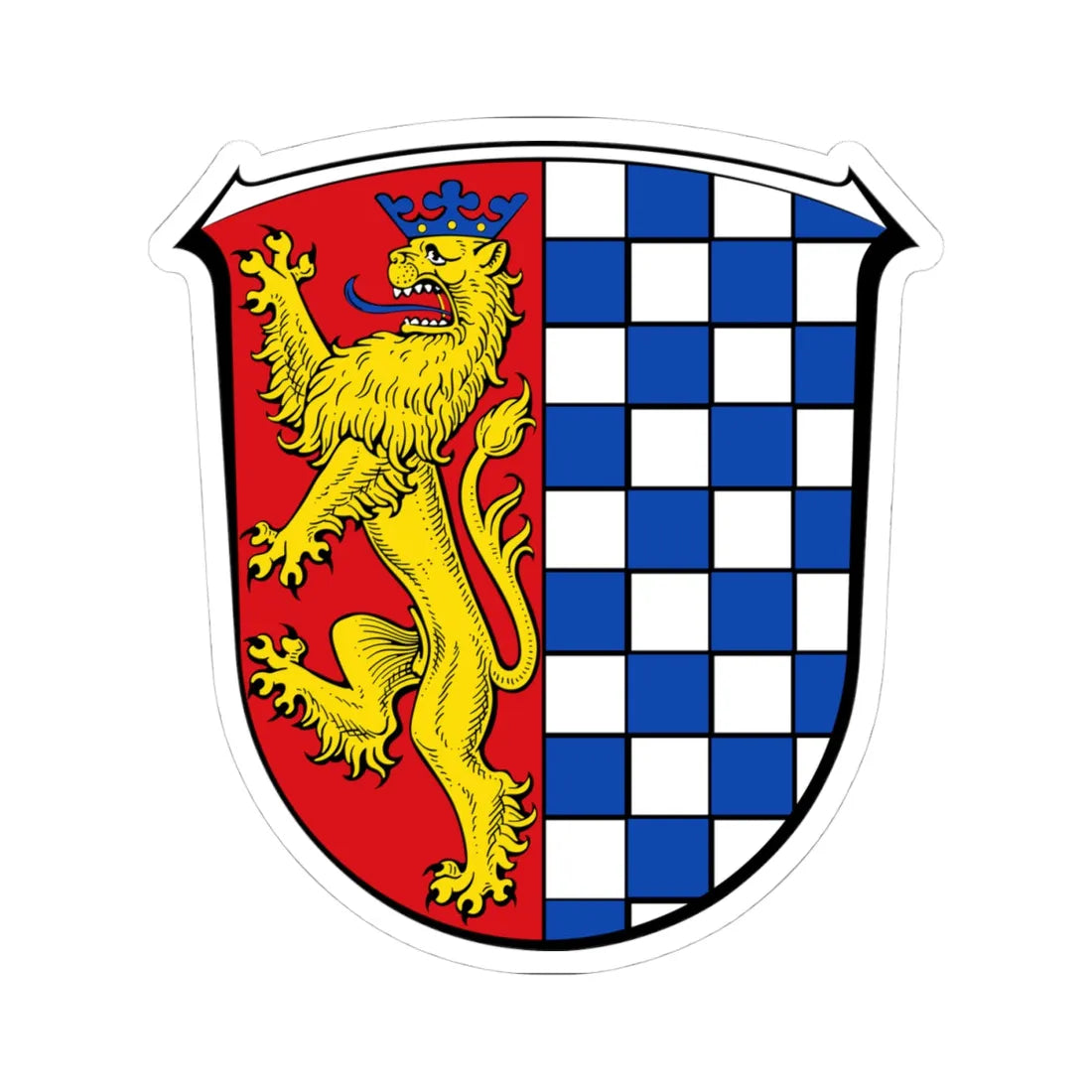 DEU Luetzelbach COA (Germany) (Coat of Arms) STICKER Vinyl Kiss-Cut Decal 4 Inch White - The Sticker Space