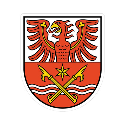 DEU Maerkisch-Oderland COA (Germany) (Coat of Arms) STICKER Vinyl Kiss-Cut Decal 3 Inch White - The Sticker Space