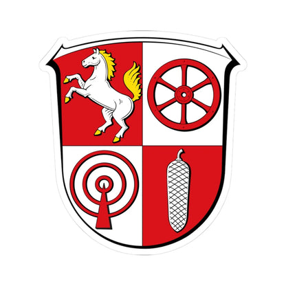 DEU Mainhausen COA (Germany) (Coat of Arms) STICKER Vinyl Kiss-Cut Decal 3 Inch White - The Sticker Space