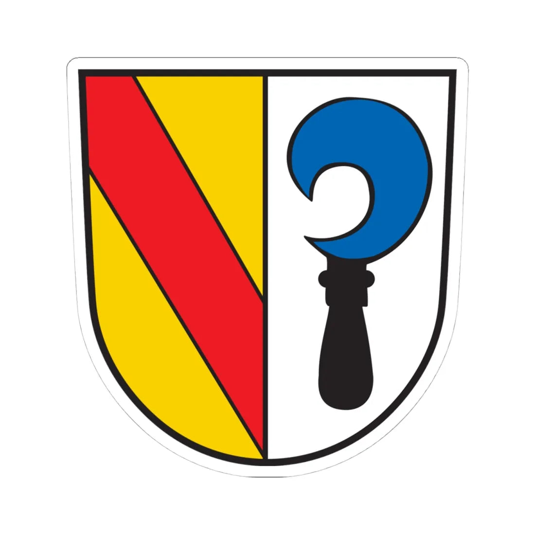 DEU Malterdingen COA (Germany) (Coat of Arms) STICKER Vinyl Kiss-Cut Decal 4 Inch White - The Sticker Space