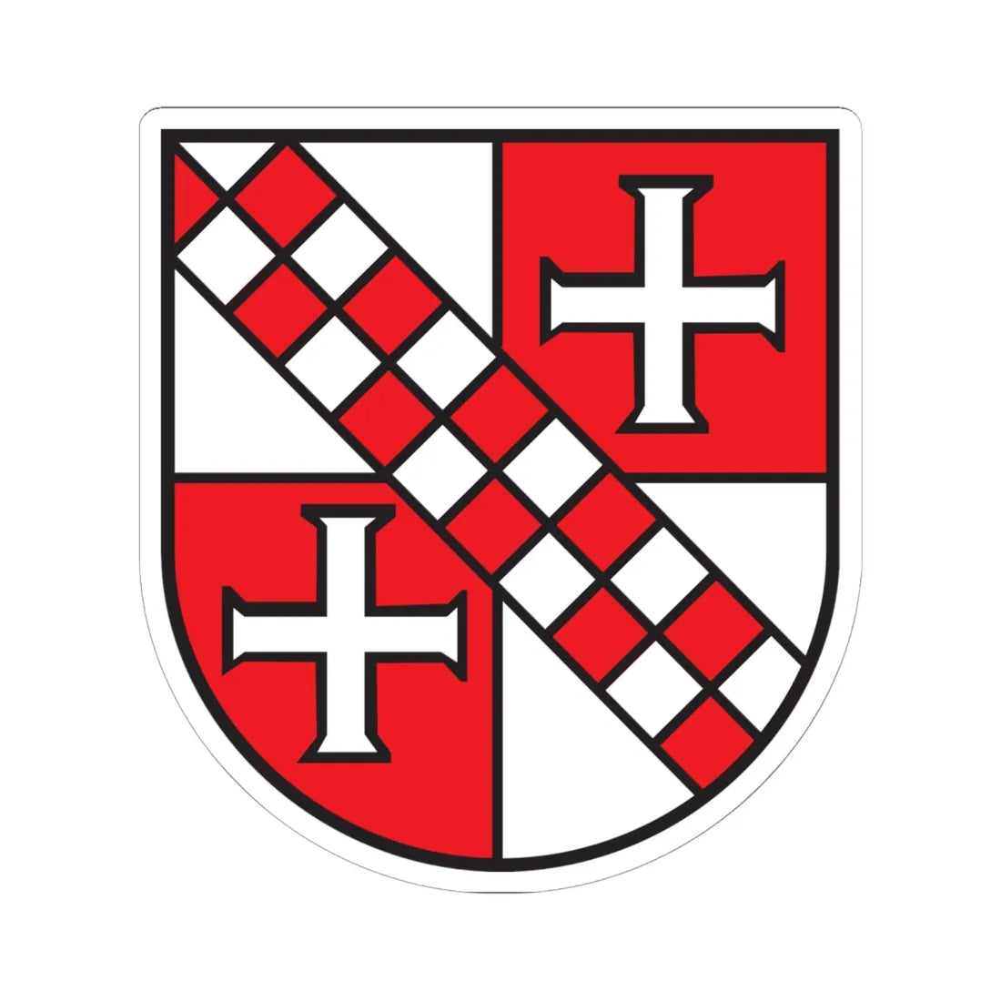 DEU Maselheim COA (Germany) (Coat of Arms) STICKER Vinyl Kiss-Cut Decal 6 Inch White - The Sticker Space