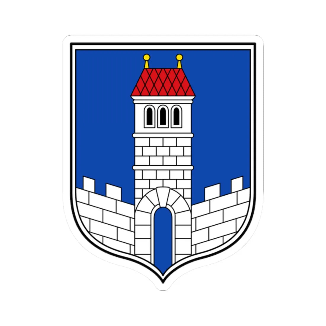 DEU Melsungen COA (Germany) (Coat of Arms) STICKER Vinyl Kiss-Cut Decal 2 Inch White - The Sticker Space