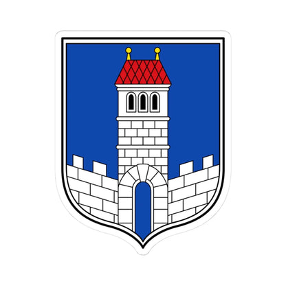 DEU Melsungen COA (Germany) (Coat of Arms) STICKER Vinyl Kiss-Cut Decal 3 Inch White - The Sticker Space
