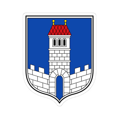 DEU Melsungen COA (Germany) (Coat of Arms) STICKER Vinyl Kiss-Cut Decal 4 Inch White - The Sticker Space