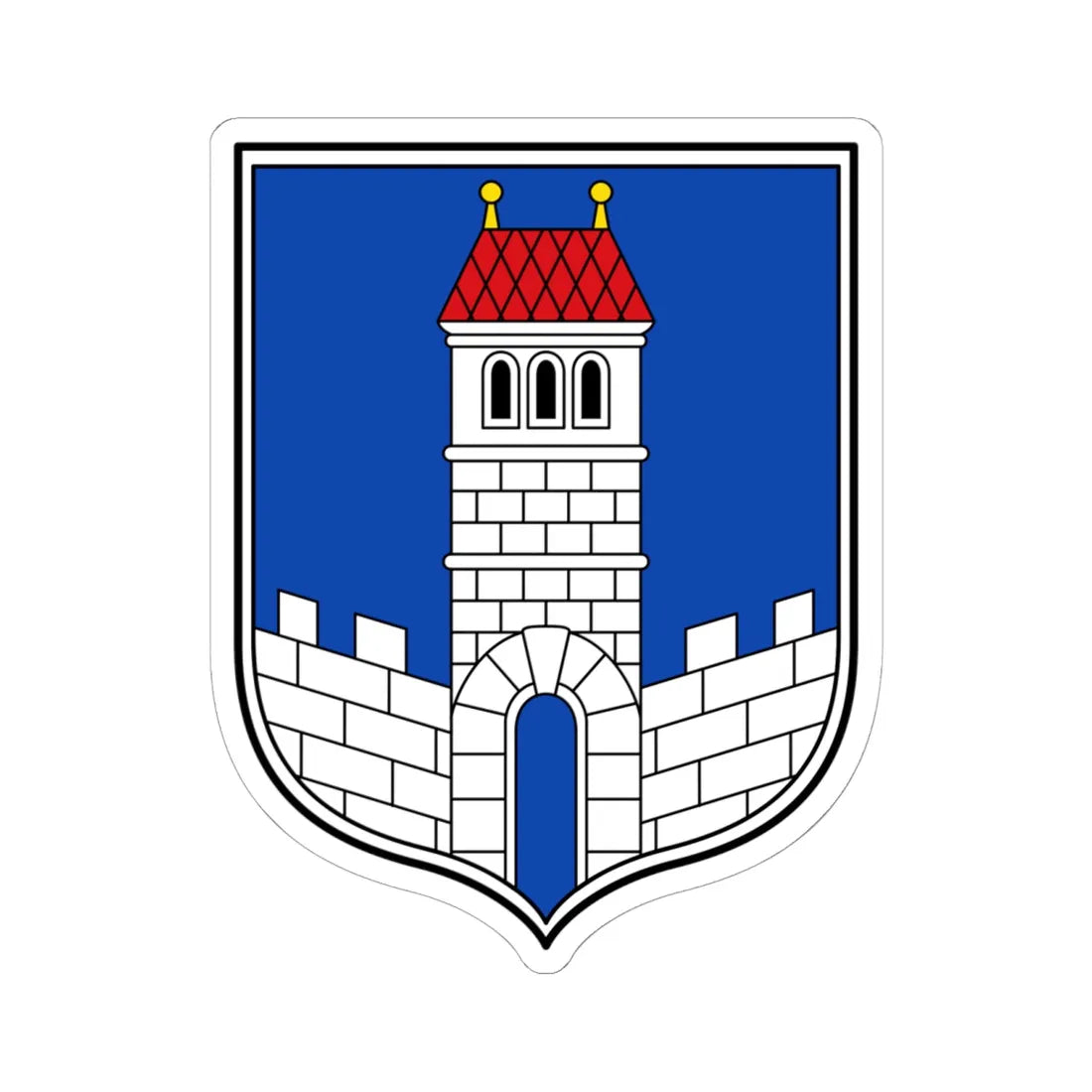 DEU Melsungen COA (Germany) (Coat of Arms) STICKER Vinyl Kiss-Cut Decal 6 Inch White - The Sticker Space