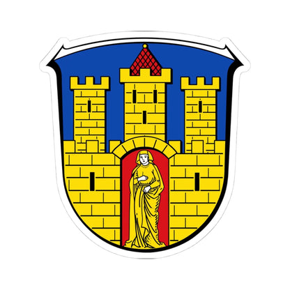 DEU Mengerskirchen COA (Germany) (Coat of Arms) STICKER Vinyl Kiss-Cut Decal 4 Inch White - The Sticker Space