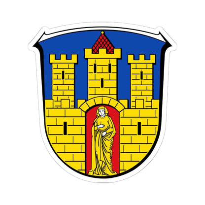 DEU Mengerskirchen COA (Germany) (Coat of Arms) STICKER Vinyl Kiss-Cut Decal 6 Inch White - The Sticker Space