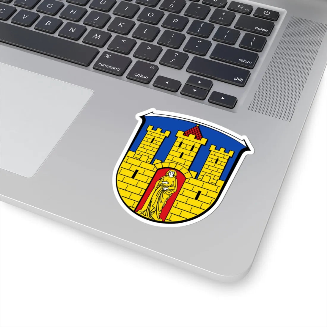 DEU Mengerskirchen COA (Germany) (Coat of Arms) STICKER Vinyl Kiss-Cut Decal - The Sticker Space