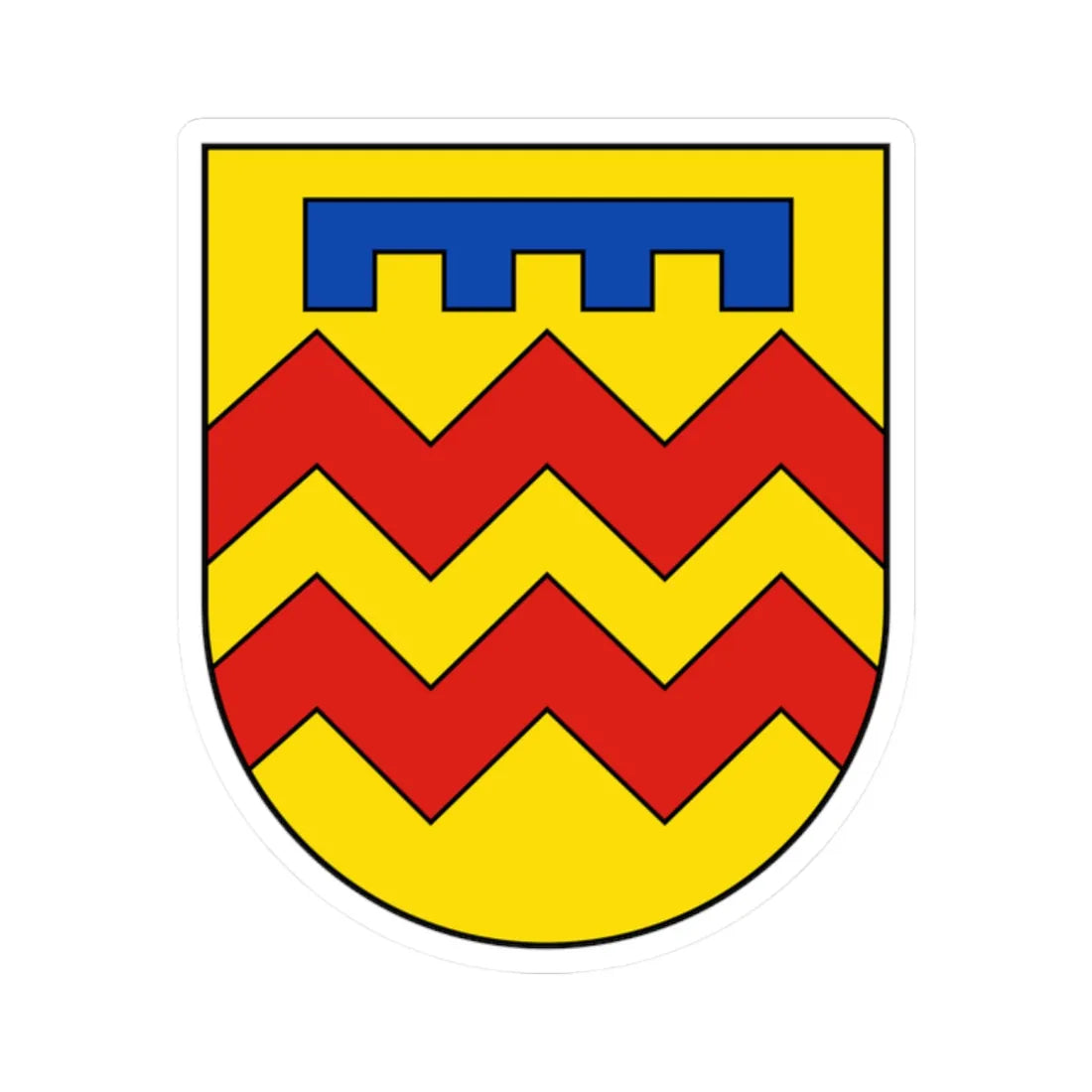 DEU Merchweiler 1954 COA (Germany) (Coat of Arms) STICKER Vinyl Kiss-Cut Decal 2 Inch White - The Sticker Space