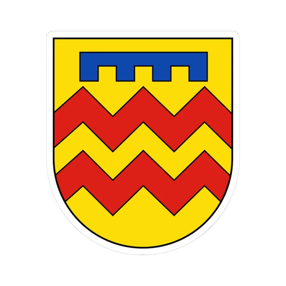 DEU Merchweiler 1954 COA (Germany) (Coat of Arms) STICKER Vinyl Kiss-Cut Decal 3 Inch White - The Sticker Space