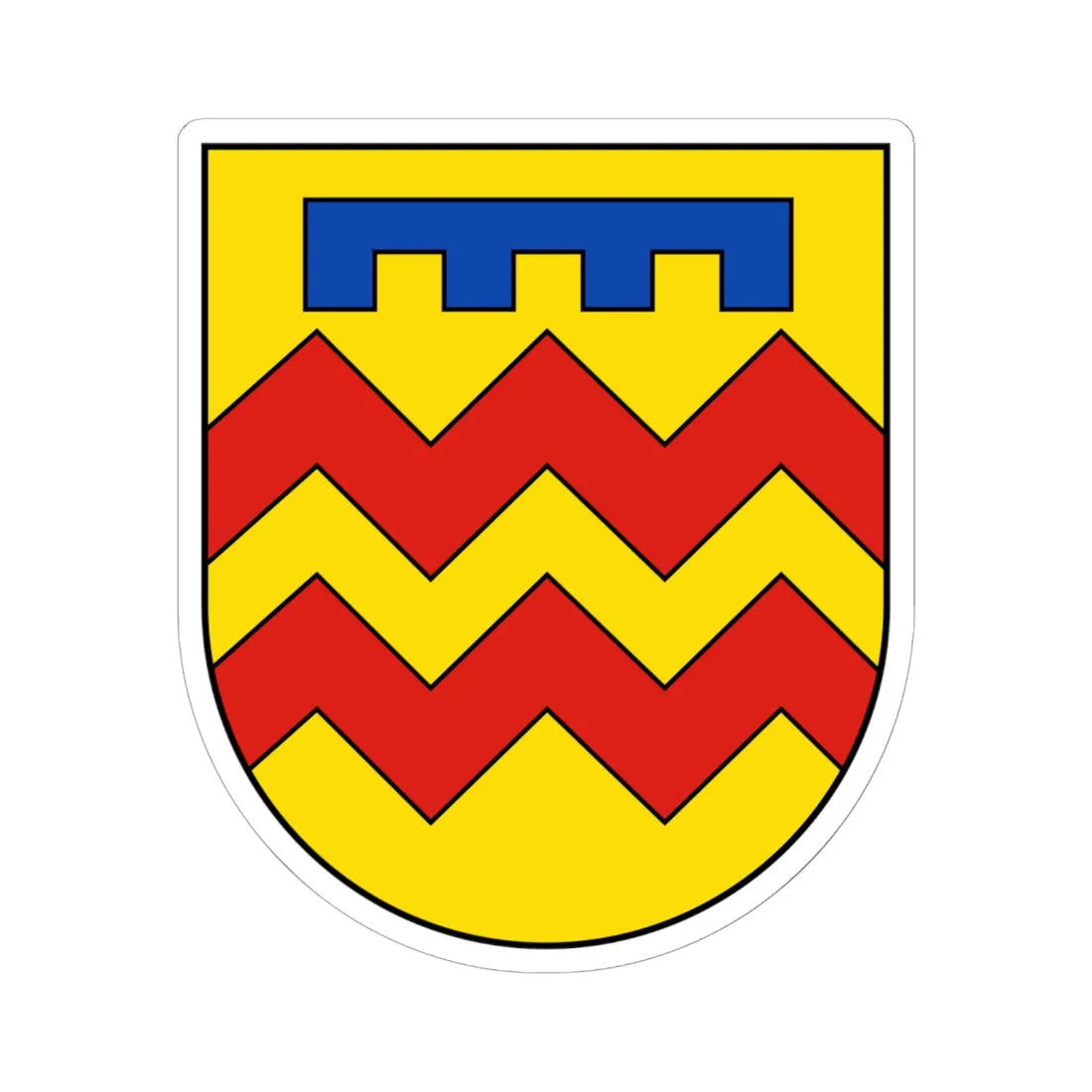 DEU Merchweiler 1954 COA (Germany) (Coat of Arms) STICKER Vinyl Kiss-Cut Decal 6 Inch White - The Sticker Space