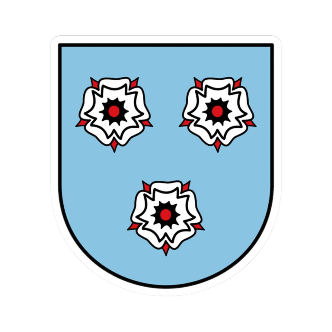 DEU Mettlach COA (Germany) (Coat of Arms) STICKER Vinyl Kiss-Cut Decal 2 Inch White - The Sticker Space