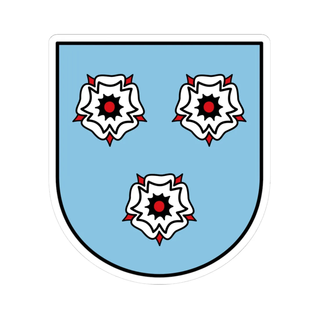 DEU Mettlach COA (Germany) (Coat of Arms) STICKER Vinyl Kiss-Cut Decal 3 Inch White - The Sticker Space