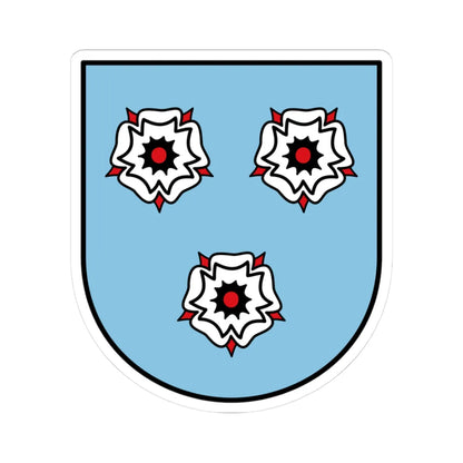 DEU Mettlach COA (Germany) (Coat of Arms) STICKER Vinyl Kiss-Cut Decal 3 Inch White - The Sticker Space