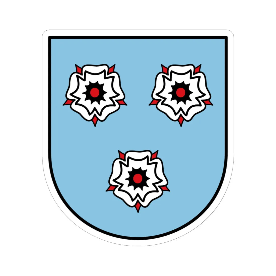 DEU Mettlach COA (Germany) (Coat of Arms) STICKER Vinyl Kiss-Cut Decal 6 Inch White - The Sticker Space