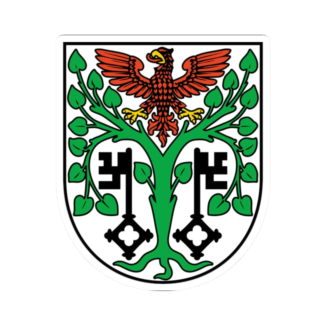 DEU Mittenwalde COA (Germany) (Coat of Arms) STICKER Vinyl Kiss-Cut Decal 2 Inch White - The Sticker Space