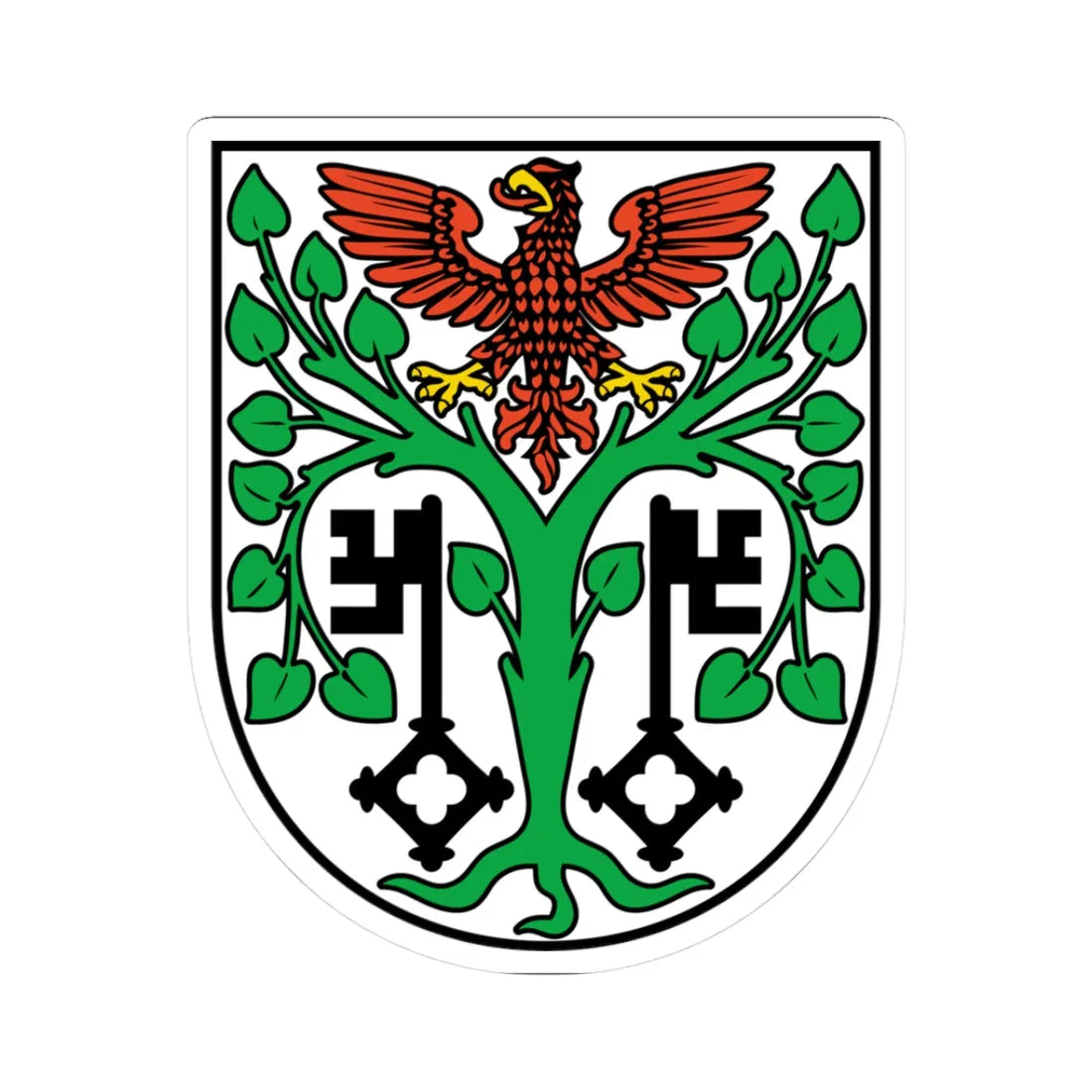 DEU Mittenwalde COA (Germany) (Coat of Arms) STICKER Vinyl Kiss-Cut Decal 3 Inch White - The Sticker Space