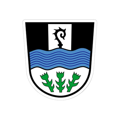 DEU Mitterteich COA (Germany) (Coat of Arms) STICKER Vinyl Kiss-Cut Decal 6 Inch White - The Sticker Space