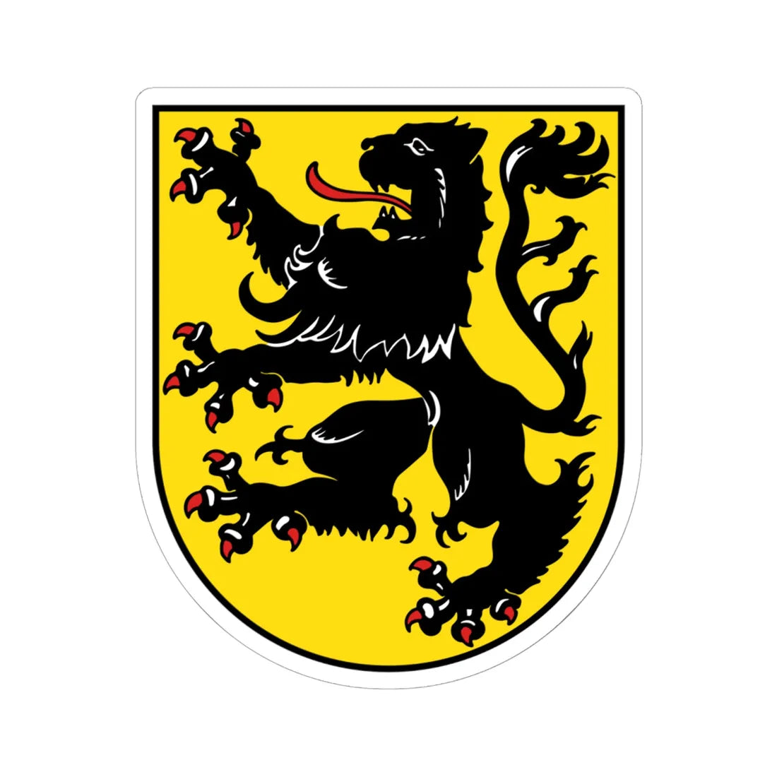 DEU Mittweida COA (Germany) (Coat of Arms) STICKER Vinyl Kiss-Cut Decal 6 Inch White - The Sticker Space