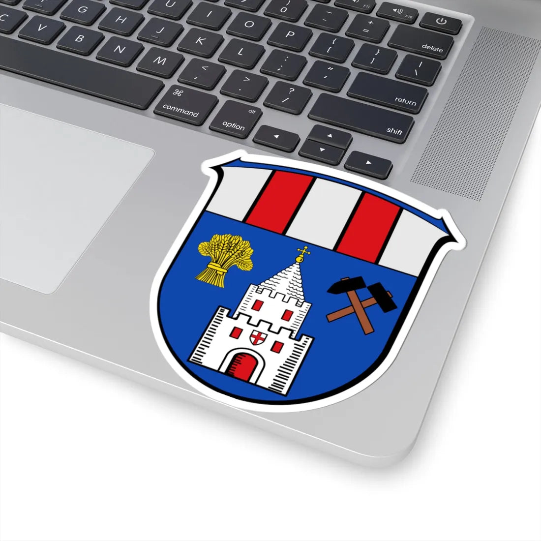 DEU Münster Selters COA (Germany) (Coat of Arms) STICKER Vinyl Kiss-Cut Decal - The Sticker Space