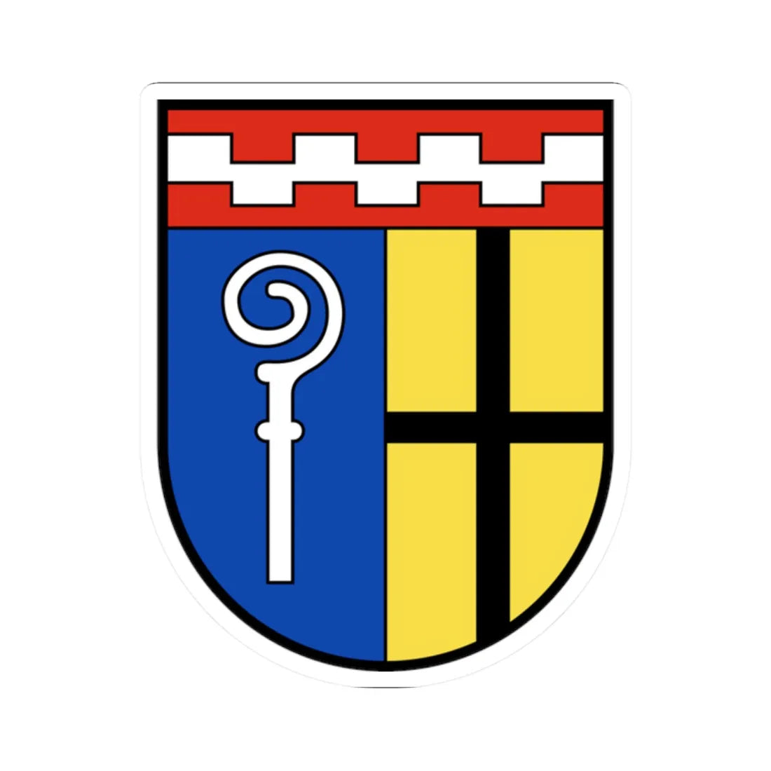 DEU Moenchengladbach COA (Germany) (Coat of Arms) STICKER Vinyl Kiss-Cut Decal 2 Inch White - The Sticker Space