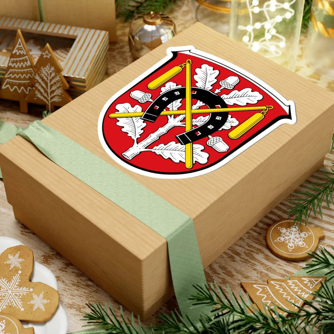 DEU Moerfelden-Walldorf COA (Germany) (Coat of Arms) STICKER Vinyl Kiss-Cut Decal - The Sticker Space