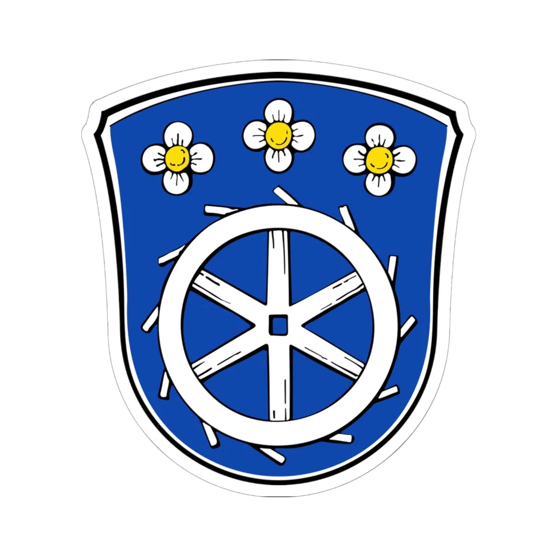 DEU Muehlheim Main COA (Germany) (Coat of Arms) STICKER Vinyl Kiss-Cut Decal 6 Inch White - The Sticker Space