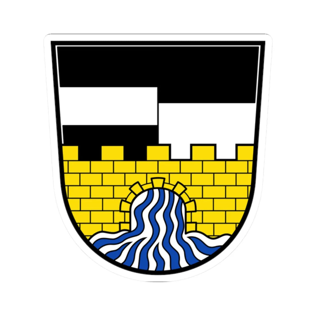 DEU Nennslingen COA (Germany) (Coat of Arms) STICKER Vinyl Kiss-Cut Decal 2 Inch White - The Sticker Space