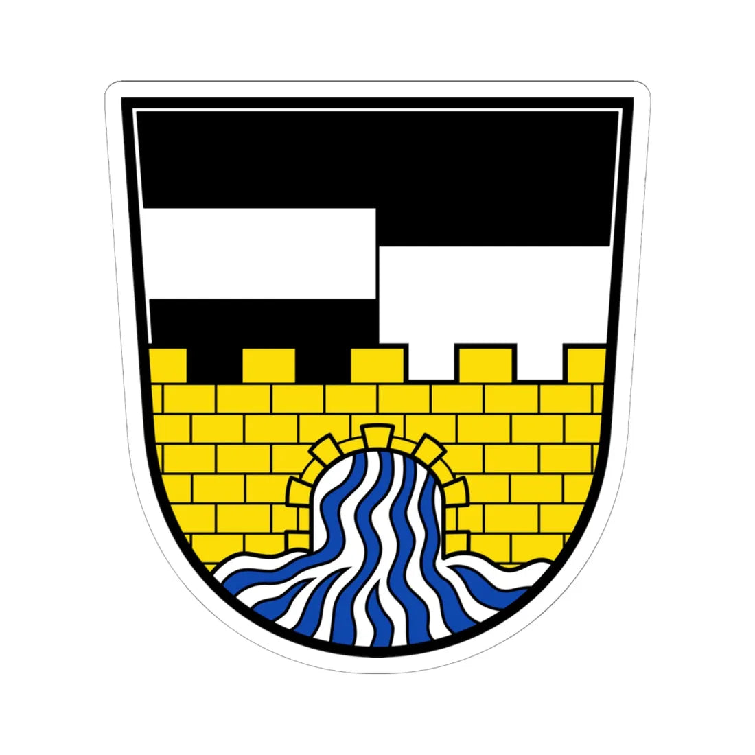 DEU Nennslingen COA (Germany) (Coat of Arms) STICKER Vinyl Kiss-Cut Decal 6 Inch White - The Sticker Space