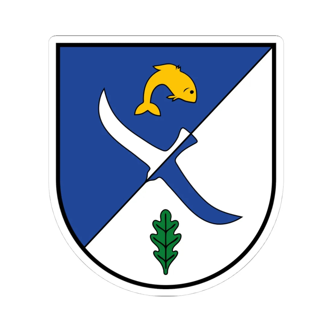 DEU Neppermin COA (Germany) (Coat of Arms) STICKER Vinyl Kiss-Cut Decal 4 Inch White - The Sticker Space