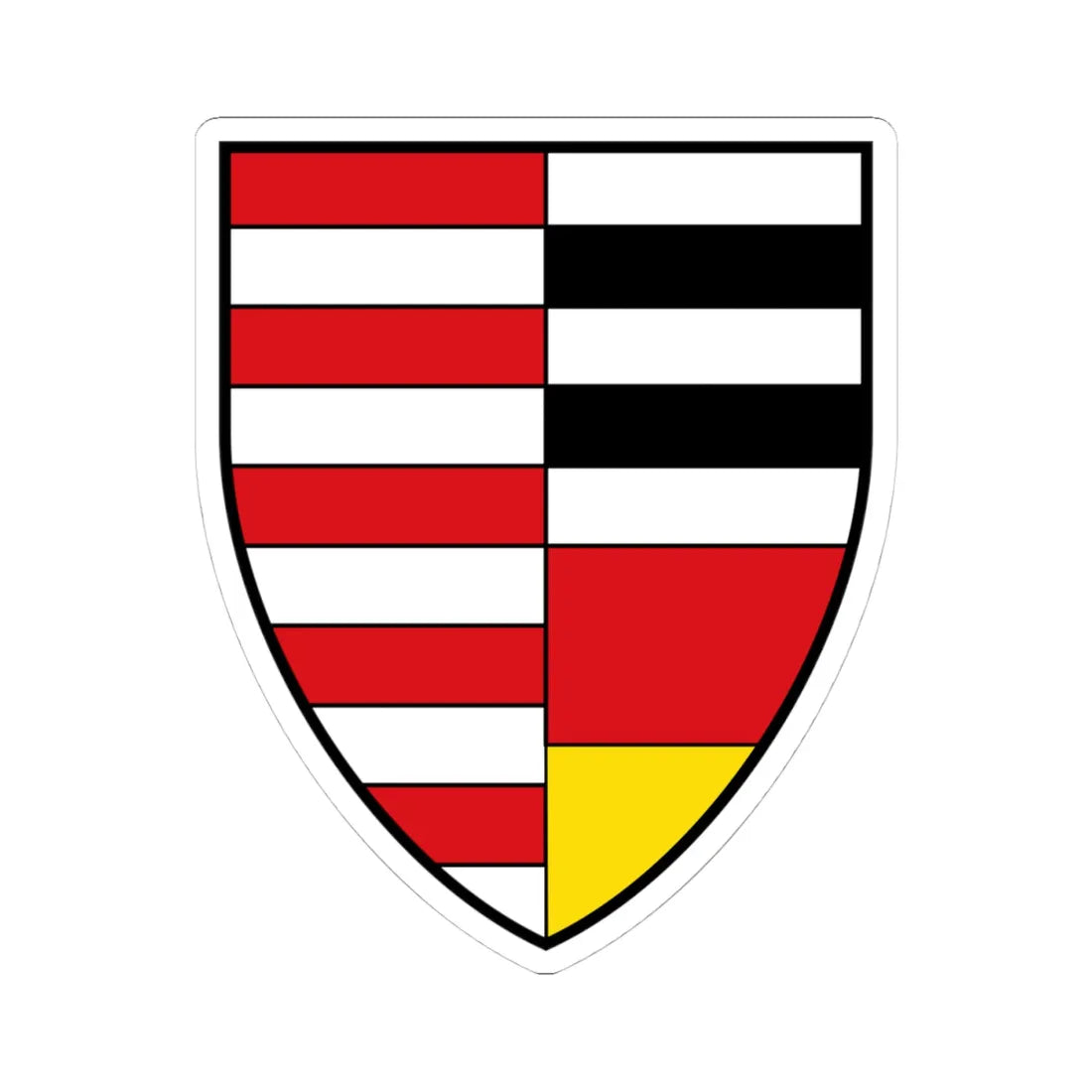 DEU Neu-Isenburg COA (Germany) (Coat of Arms) STICKER Vinyl Kiss-Cut Decal 4 Inch White - The Sticker Space