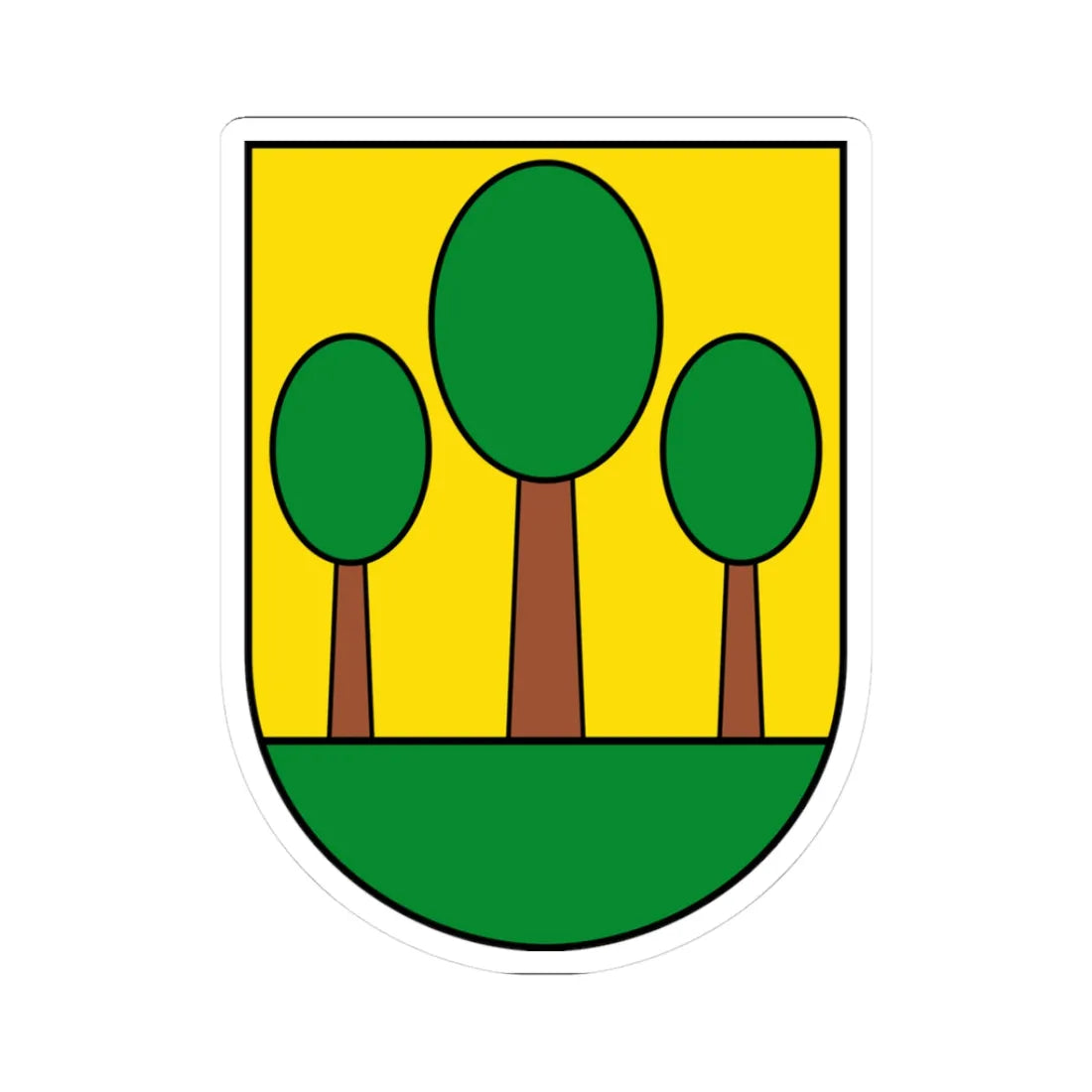 DEU Niederau COA old (Germany) (Coat of Arms) STICKER Vinyl Kiss-Cut Decal 3 Inch White - The Sticker Space