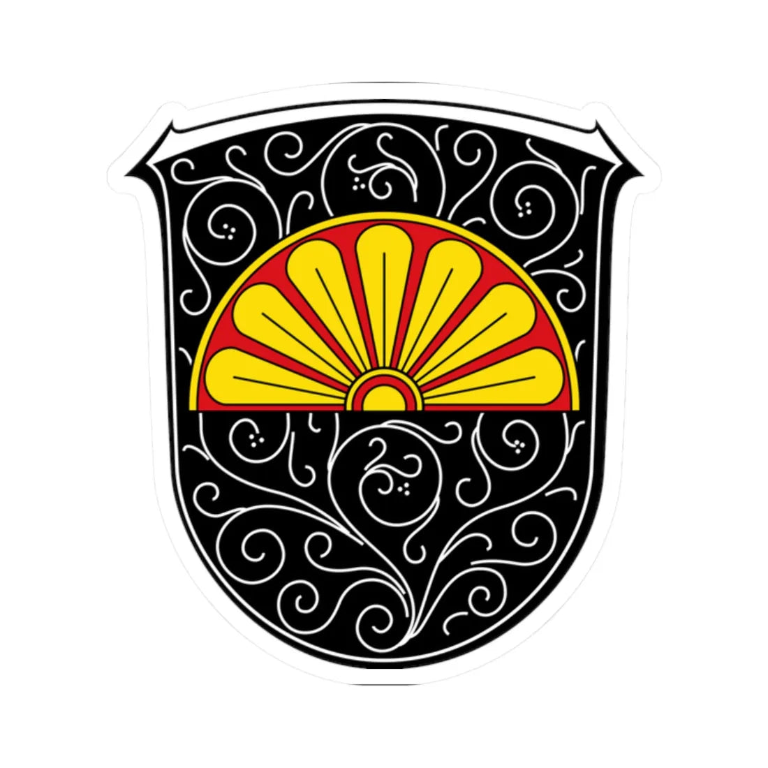 DEU Niederhörlen COA (Germany) (Coat of Arms) STICKER Vinyl Kiss-Cut Decal 2 Inch White - The Sticker Space