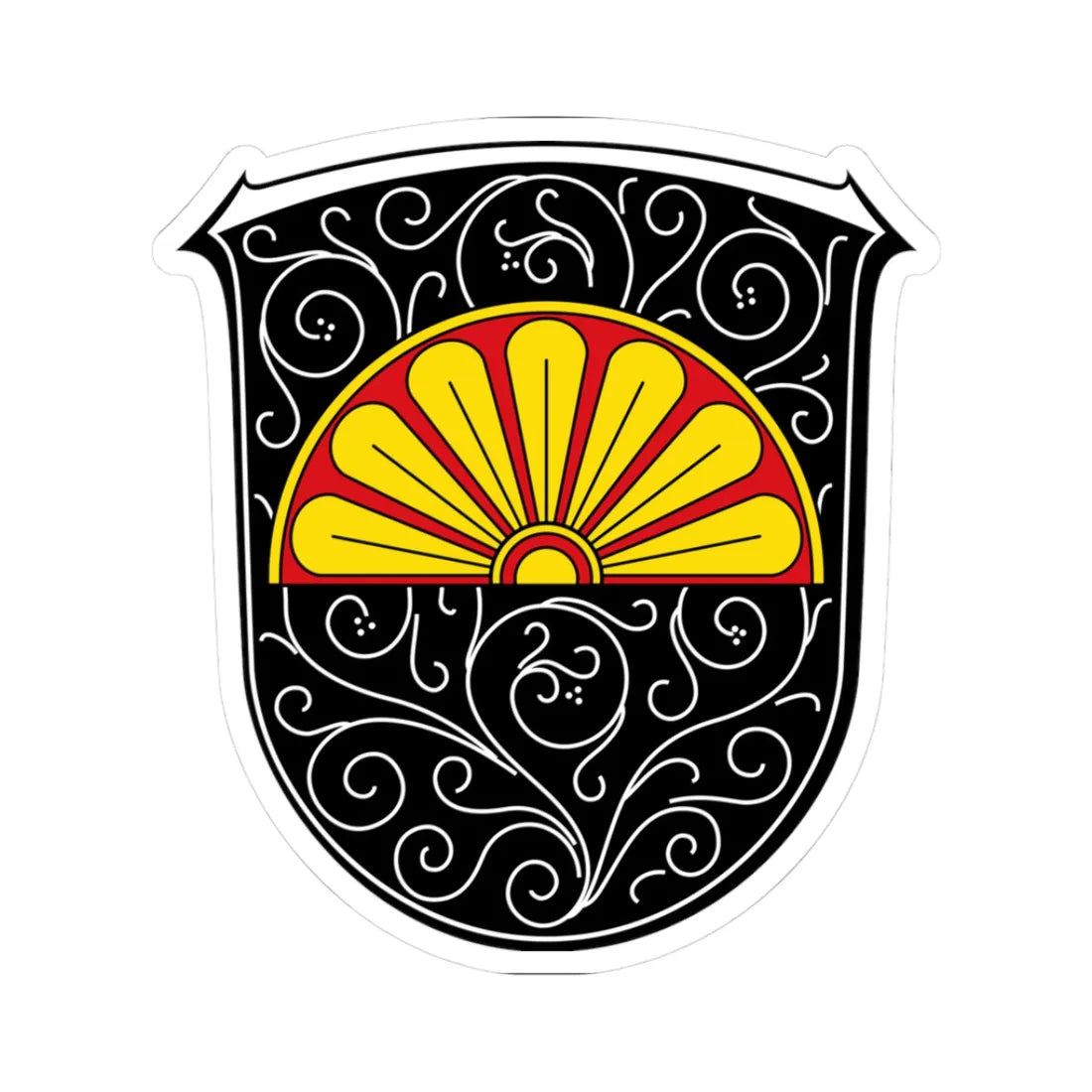 DEU Niederhörlen COA (Germany) (Coat of Arms) STICKER Vinyl Kiss-Cut Decal 3 Inch White - The Sticker Space
