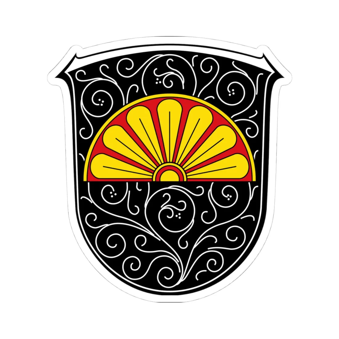 DEU Niederhörlen COA (Germany) (Coat of Arms) STICKER Vinyl Kiss-Cut Decal 4 Inch White - The Sticker Space