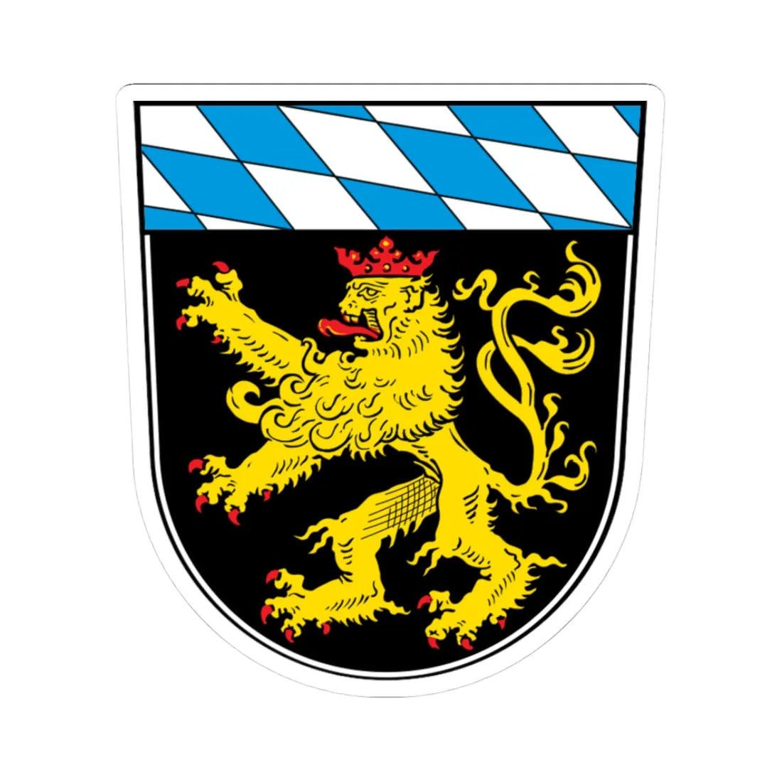 DEU Oberbayern COA (Germany) (Coat of Arms) STICKER Vinyl Kiss-Cut Decal 3 Inch White - The Sticker Space