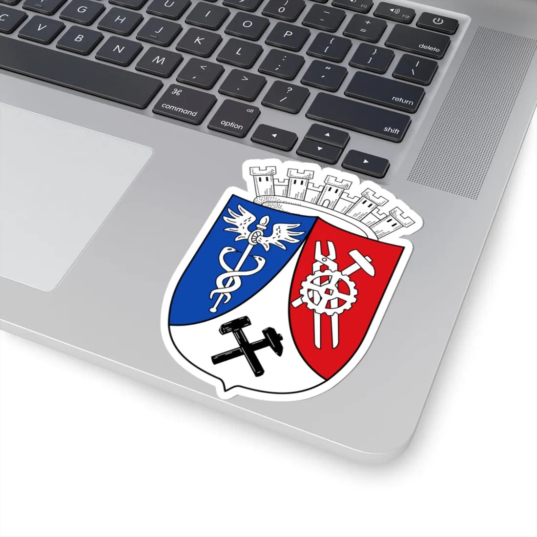 DEU Oberhausen COA (Germany) (Coat of Arms) STICKER Vinyl Kiss-Cut Decal - The Sticker Space