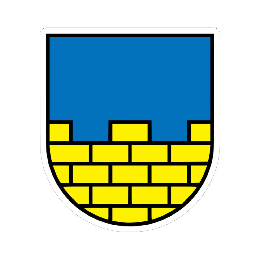 DEU Oberlausitz COA (Denmark) (Coat of Arms) STICKER Vinyl Kiss-Cut Decal 4 Inch White - The Sticker Space
