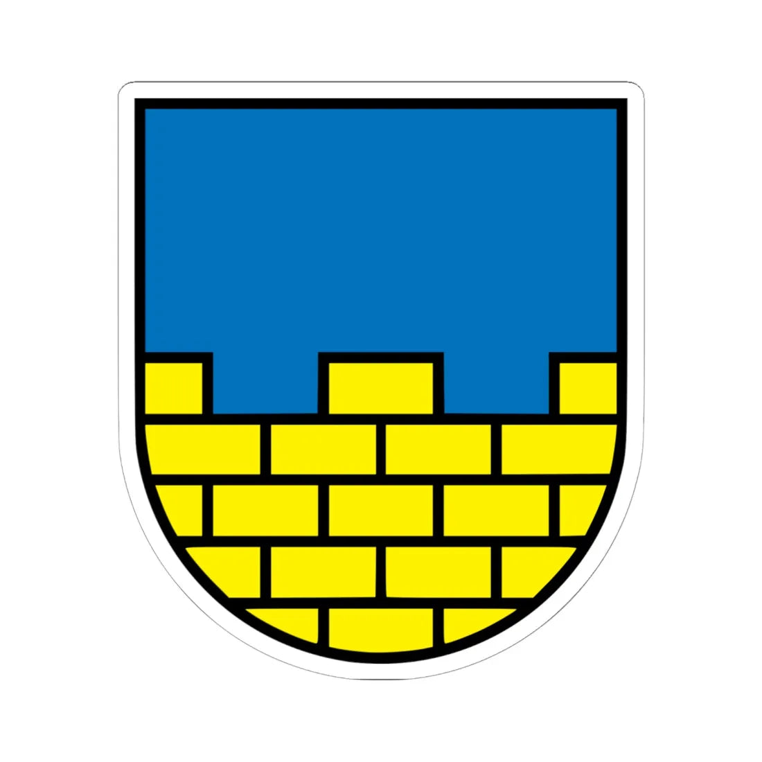 DEU Oberlausitz COA (Denmark) (Coat of Arms) STICKER Vinyl Kiss-Cut Decal 6 Inch White - The Sticker Space