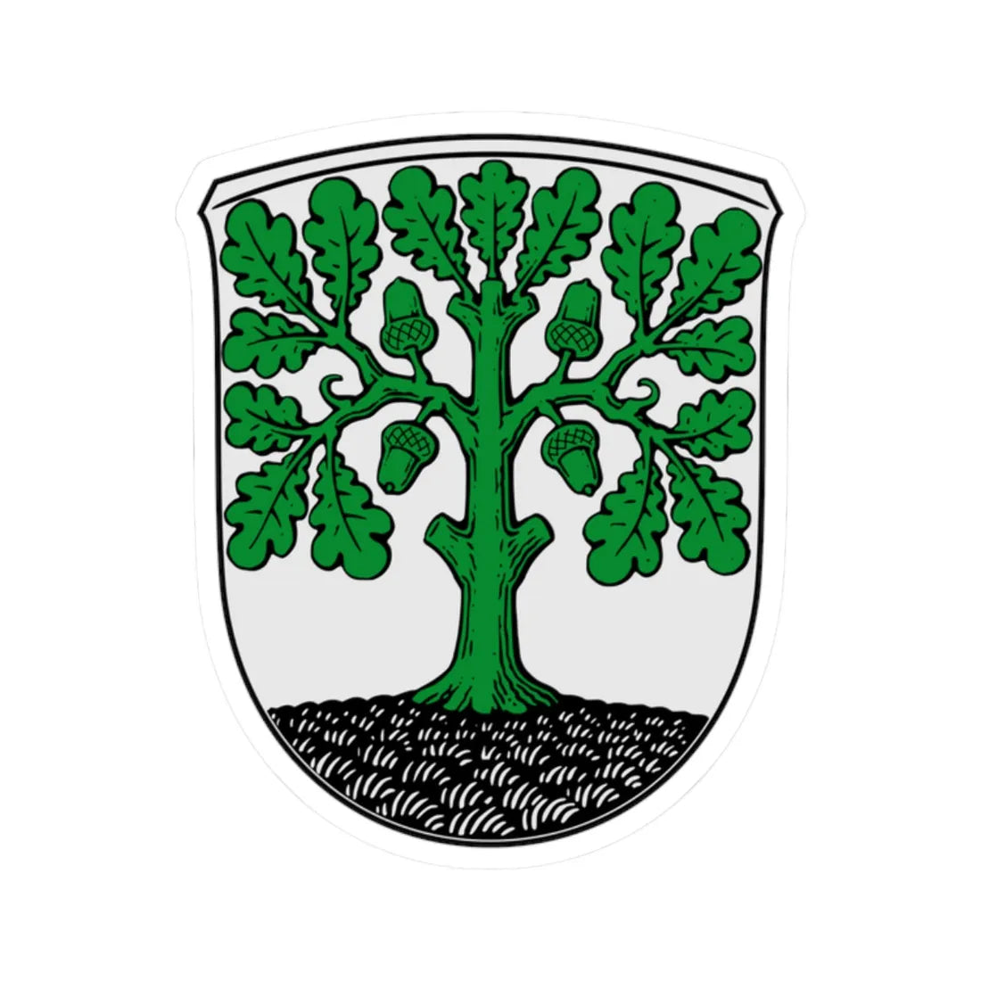 DEU Obernhain COA (Germany) (Coat of Arms) STICKER Vinyl Kiss-Cut Decal 2 Inch White - The Sticker Space