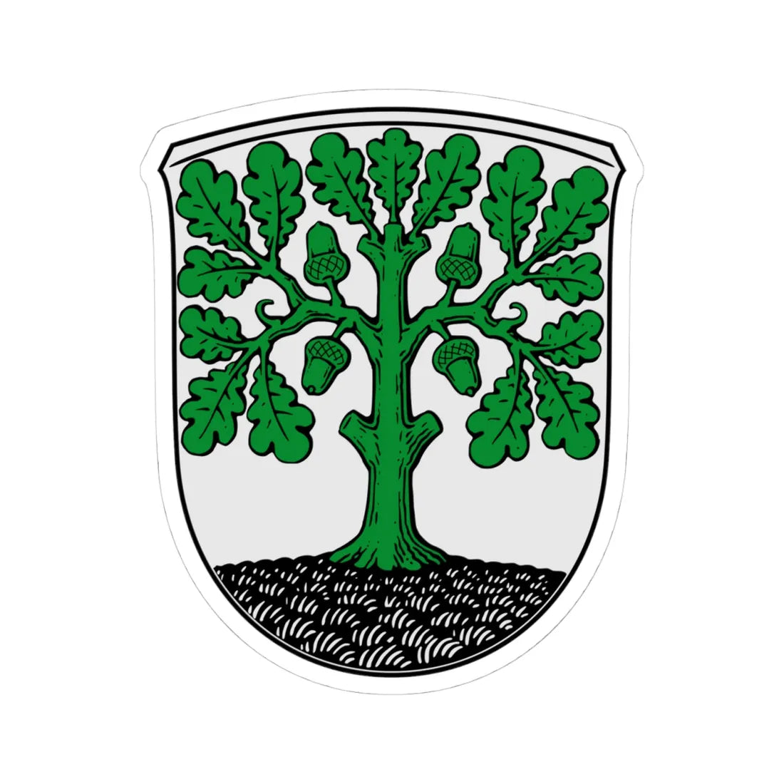 DEU Obernhain COA (Germany) (Coat of Arms) STICKER Vinyl Kiss-Cut Decal 4 Inch White - The Sticker Space